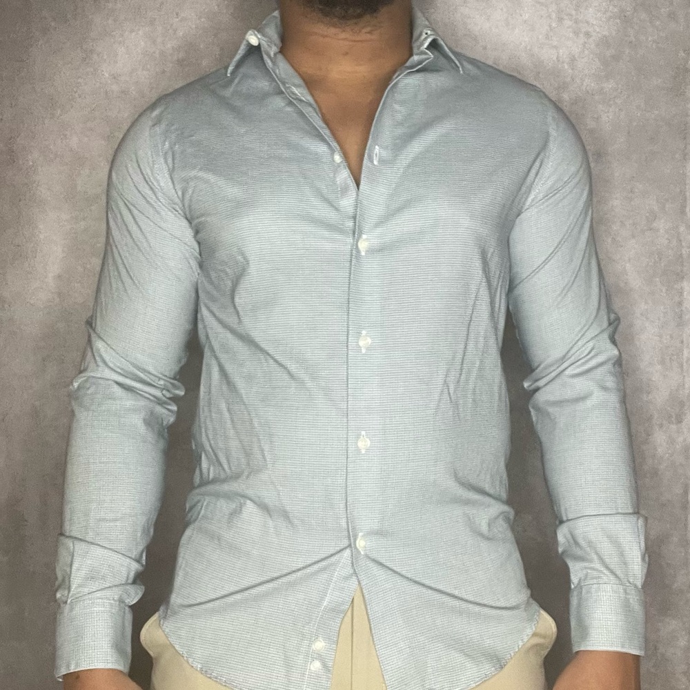 Kenneth Cole micro-pattern dress shirt